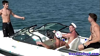 Elated sailor outdoor orgy with Chip Young