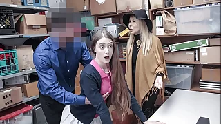 Teen and Say no to Granny Fucked by Perv Mall Officer for Stealing from Mall Premises - Fuckthief